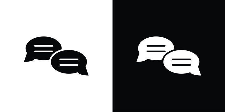 Text chat icons flat design concept for graphics.