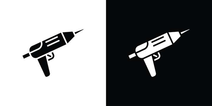 Sealants gun icons flat design concept for graphics.