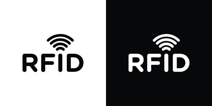 RFID icons flat design concept for graphics.