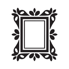 vintage frame with floral ornament