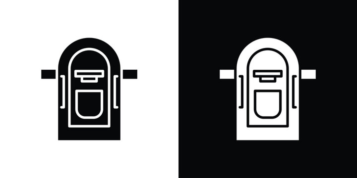 Jukebox icons flat design concept for graphics.