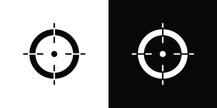 Gun target icons flat design concept for graphics.