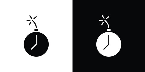 Deadline icons flat design concept for graphics. © Opps