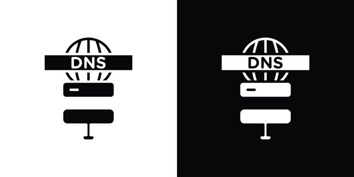 DNS icons flat design concept for graphics.