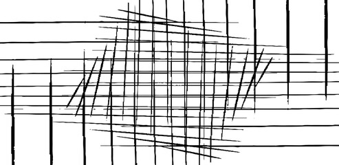 Slim lines texture. Parallel and intersecting lines abstract pattern. Abstract textured effect. Black on white background