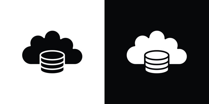 Cloud server icons flat design concept for graphics.