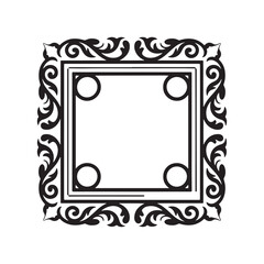 vintage frame isolated on white