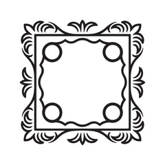 decorative frame with floral ornament