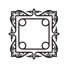 decorative frame with floral elements