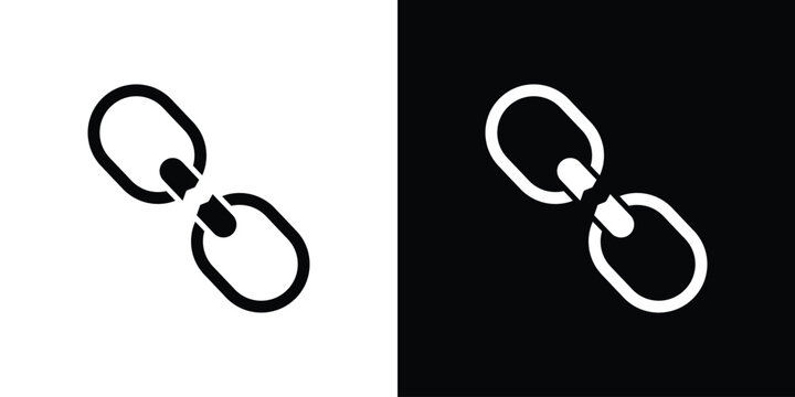 Broken link icons flat design concept for graphics.