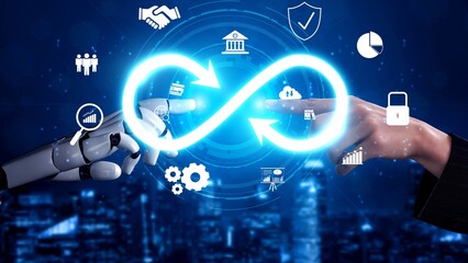 Infinity concept, limitless business potential, innovation opportunities, forward-thinking...