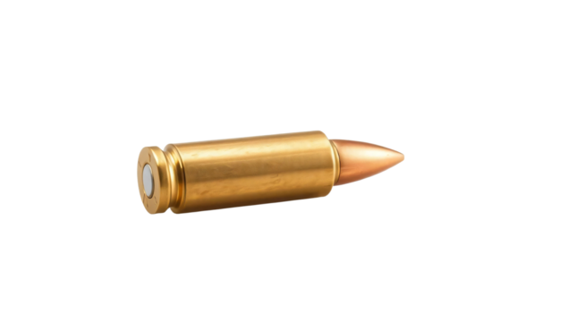 Bullets isolated on transparent background.