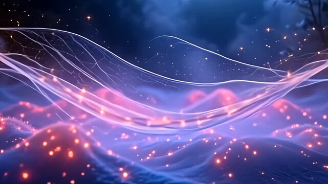 emerge from axerophthol placid mist, the throbbing ripple of tint produce an glamour ambience equally the adulterate web of resound bleary conceptual molecular movement soaring