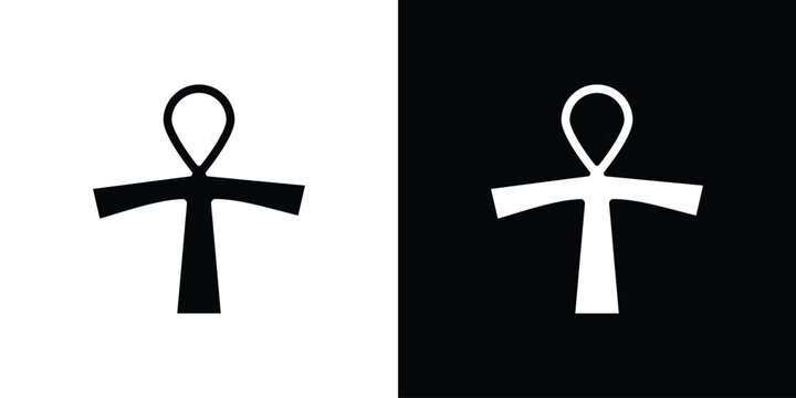 Ankh icons flat design concept for graphics.