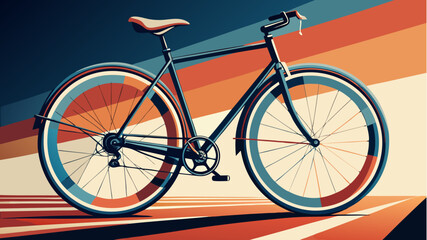 Fototapeta premium red bicycle on a wooden background