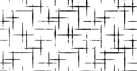 Rough, irregular texture composed of monochrome geometric elements. Overlay distressed grunge background. Abstract vector illustration. Isolated on white background. EPS10