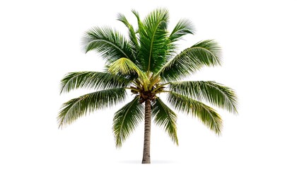 Isolated coconut palm tree