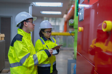 Maintenance technician at a heating plant,Petrochemical workers supervise the operation of gas and...