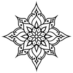 black and white flower