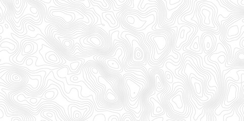 abstract topographic map with contour lines terrain in black and white style, illustrating elevation changes and geographical features with precision.	