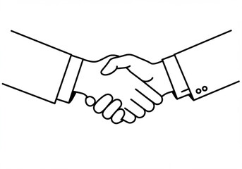 Two hands in a professional handshake symbolizing agreement and partnership