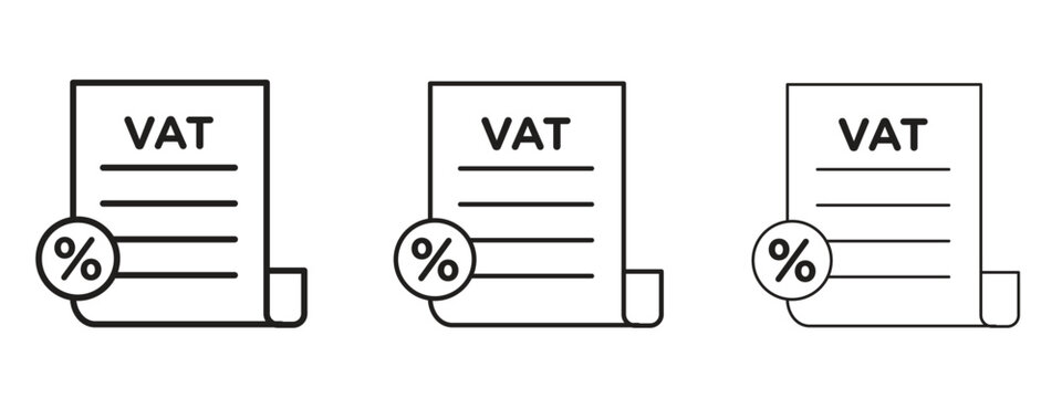 Value added tax VAT icon. Premium quality symbol. Vector sign for mobile apps