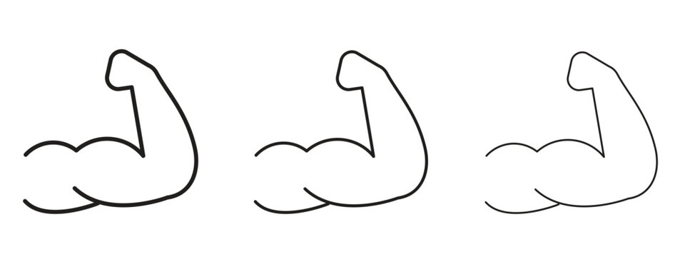 Strong arm icon. Premium quality symbol. Vector sign for mobile apps