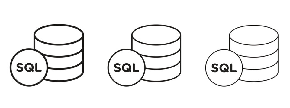 SQL icon. Premium quality symbol. Vector sign for mobile apps