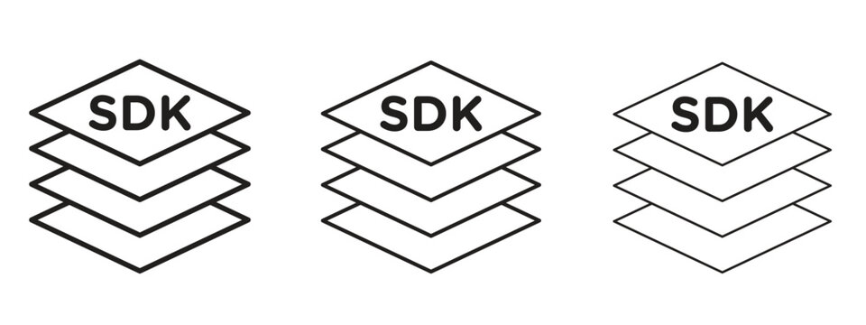 SDK icon. Premium quality symbol. Vector sign for mobile apps