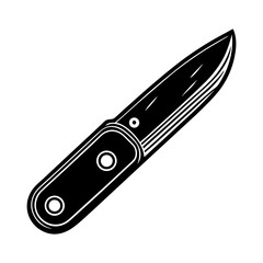 Pocket knife folding knife vector illustration for camping hunting and everyday carry equipment gear tool