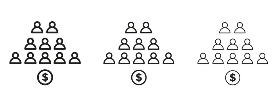 Ponzi scheme icon. Premium quality symbol. Vector sign for mobile apps