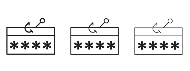 Password phishing icon. Premium quality symbol. Vector sign for mobile apps © Opps