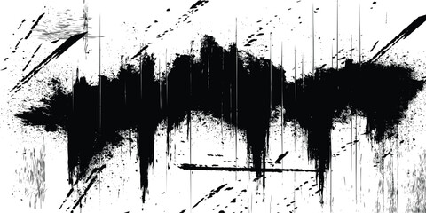 Distressed Vector Grunge Brush Texture with Black Scratches & Splatter – Rough Urban Abstract Background for Flyers, Prints & Edgy Branding