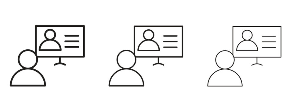 Online course icon. Premium quality symbol. Vector sign for mobile apps