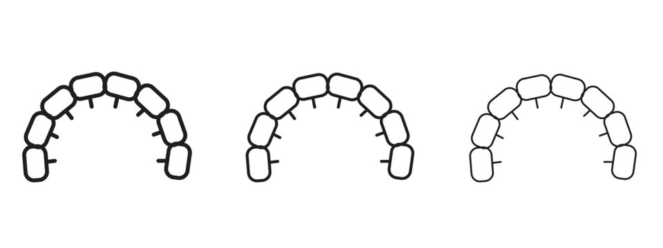 Lingual braces icon. Premium quality symbol. Vector sign for mobile apps