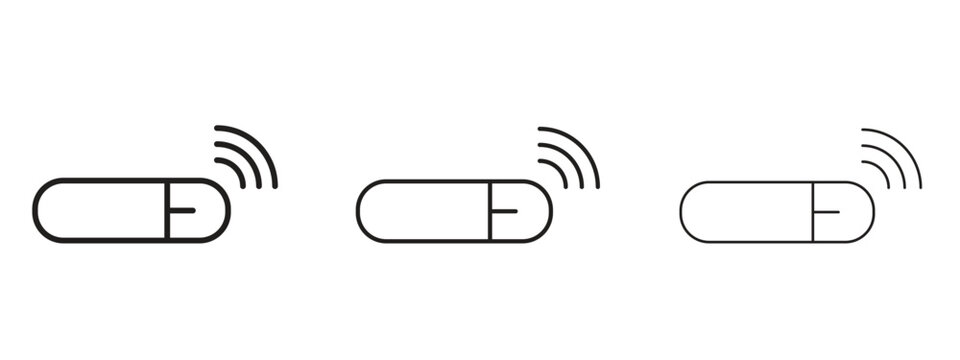 Dog microchip icon. Premium quality symbol. Vector sign for mobile apps