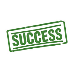 Green Success Stamp: Achievement, Goal, Victory Graphic