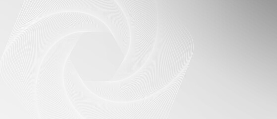 Abstract design with white glowing hexagon geometric lines background