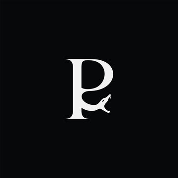 unique Lettering Letter P or R for Snake