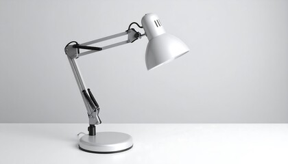 Modern adjustable desk lamp on white surface