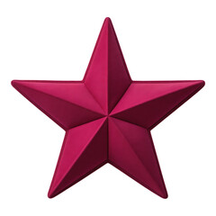 Obraz premium Crimson Five-Pointed Star with Shadow Detail