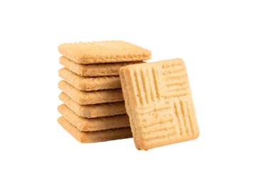 a stack of cookies with a bite taken out of it