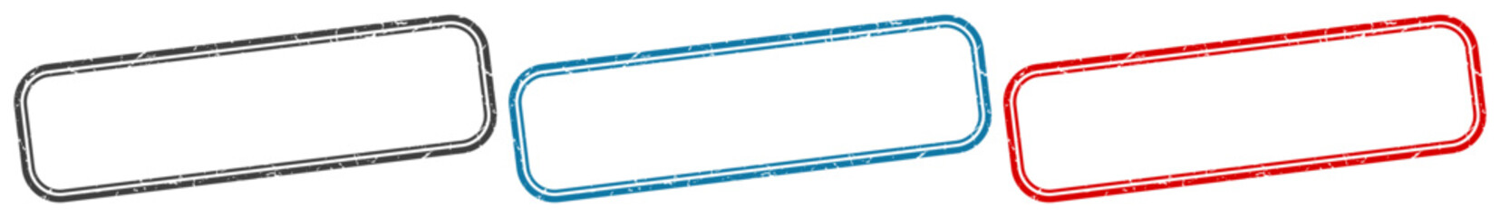 blank stamp. blank rectangular stamp set isolated on white background