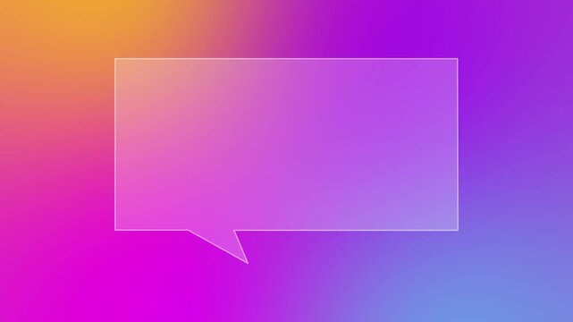 Gradient background with a quote box overlay designed to resemble frosted glass. Abstract animated color gradients background with glass quote box overlay
