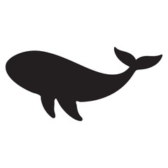 Obraz premium Majestic whale silhouette breaching with water splash effect