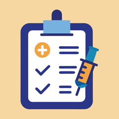 Dog Vaccination Checklist App Icon Vector Illustration Design