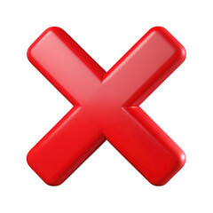 Obraz premium 3d red cross symbol isolated on transparent background