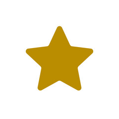 Golden or gold vector star. Yellow star icon
