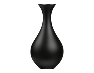 Elegant Black Ceramic Vase with Smooth Finish