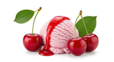 Cherry ice cream dessert sweet treat summer snack